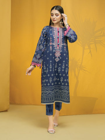 Edenrobe EWU22V1 23639 Blue  Khayal Summer Lawn 2022